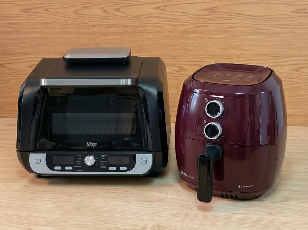 Air fryer comum vs Air fryer WAP Barbecue