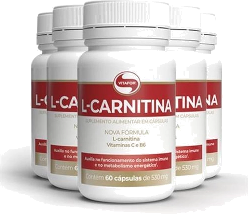 Kit 5 L-Carnitina + B6 Vitafor 60 cápsulas