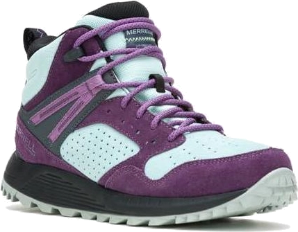 め　 Merrell Wildwood Mid LTR Wp Tênis de caminhada feminino, Azul
