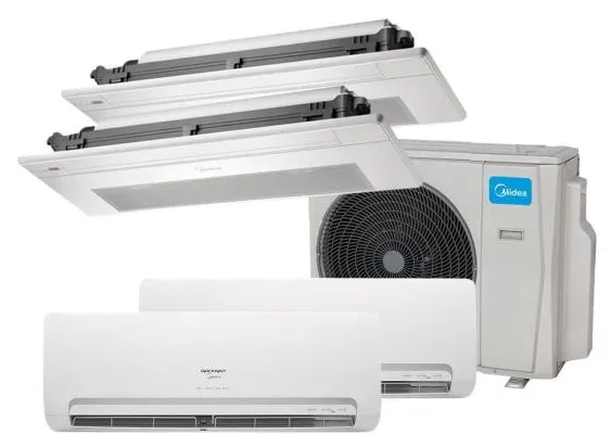 Ar Condicionado Multi Split Inverter Springer Midea 2x12.000 e Cassete 1 Via 2x12.000 BTU/h Quente e Frio Monofásico 38MBMA36M5 – 220 Volts