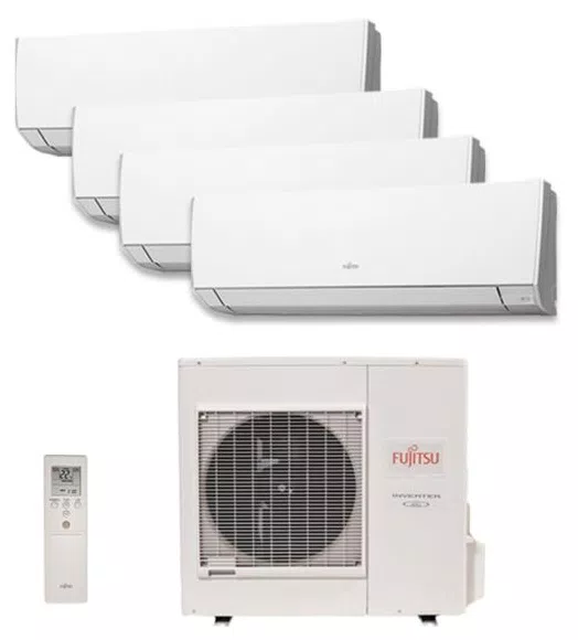 Ar Condicionado Multi Quadri Split Fujitsu Inverter 4X9000 Btus Hw  Quente/Frio 1F Aobg30lat4