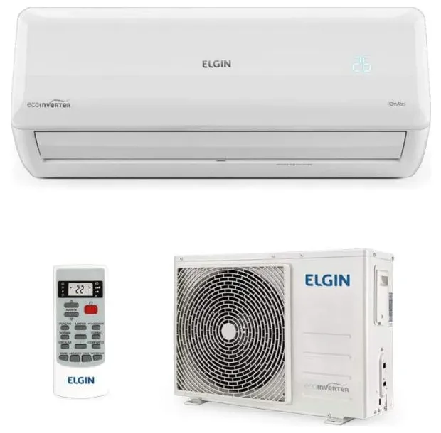 Ar-Condicionado Split Hi Wall Elgin Eco 12000 BTUs Frio Inverter HVFI12B2IB HVFE12B2NB