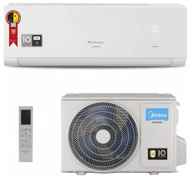 Ar-Condicionado Split Hi Wall Springer Midea Xtreme Save Connect 18000 BTUs Quente/Frio Inverter 42AGVQB18M5 / 38AGVQB18M5