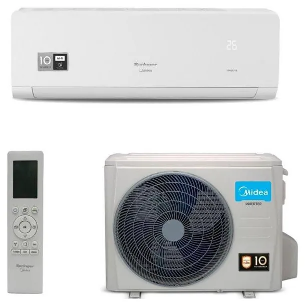 Ar-Condicionado Split Hi Wall Springer Midea Xtreme Save Connect 24000 BTUs Frio Inverter 42AGVCC24M5 / 38AGVCC24M5