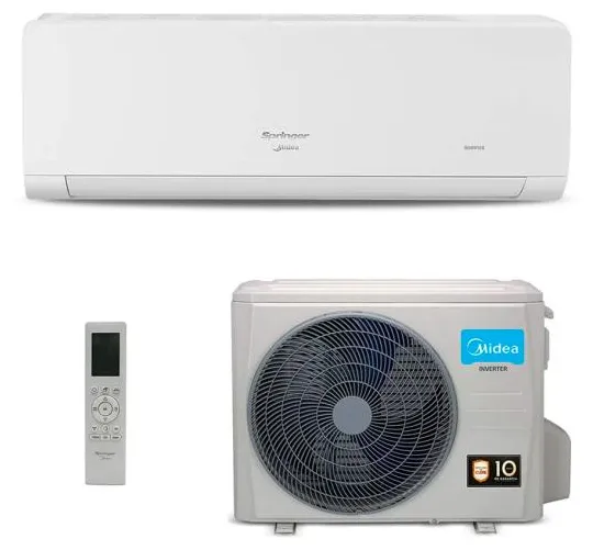 Ar-Condicionado Split Hi Wall Springer Midea Xtreme Save 12000 BTUs Frio Inverter 42AGCA12M5 / 38AGCA12M5