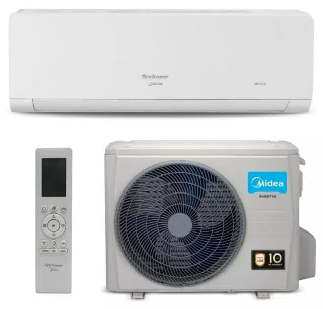 Ar-Condicionado Split Hi Wall Springer Midea Xtreme Save 24000 BTUs Frio Inverter 42AGVCB24M5 / 38AGVCB24M5