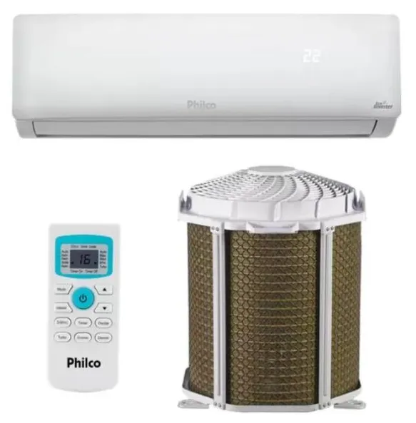 Ar-Condicionado Split Hi Wall Philco Protect 12000 BTUs Inverter Controle Remoto Frio PAC12000ITFM9W Eco