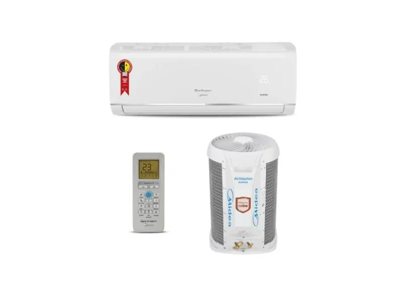 Ar-Condicionado Split Hi Wall Springer Midea Airvolution 9000 BTUs Quente/Frio Inverter 42AFVQG09S5 / 38TVQB09S5