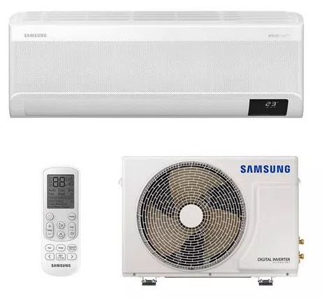 Ar-Condicionado Split Hi Wall Samsung Wind Free 18000 BTUs Quente/Frio Inverter AR18TSHCBWKNAZ