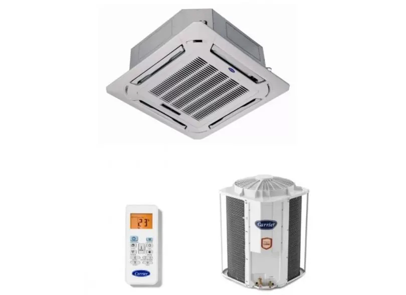 Ar-Condicionado Split Cassete Carrier 35000 BTUs Quente/Frio 40KWQU36C5 / 38CQU036515MC