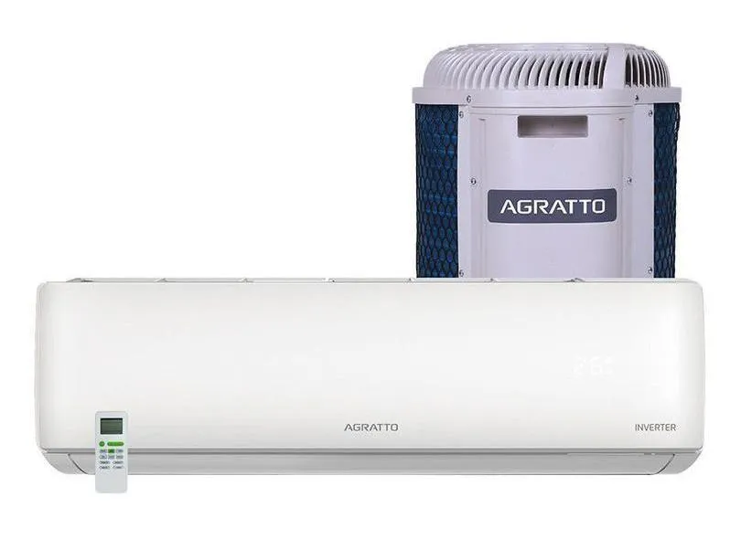 Ar-Condicionado Split Hi Wall Agratto 12000 BTUs Inverter Controle Remoto Frio Liv Top LCST12FI-02I / LCST12FE-02I