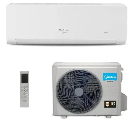 Ar-Condicionado Split Hi Wall Springer Midea Xtreme Save 12000 BTUs Quente/Frio Inverter 42AGQA12M5 / 38AGQA12M5