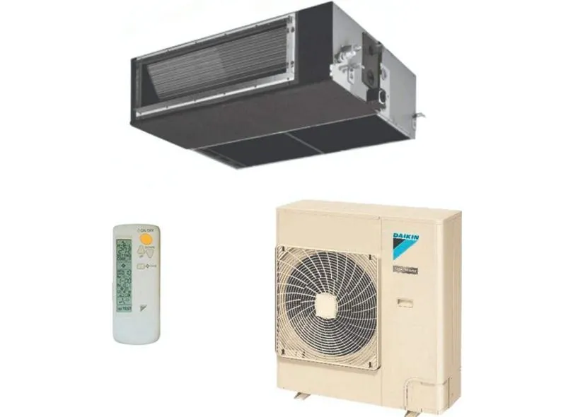 Ar-Condicionado Split Duto Daikin SkyAir 36000 BTUs Quente/Frio Inverter FBQ36AVL RZQ36AVL BRC4C62-9