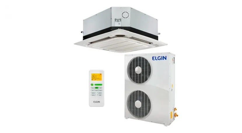 Ar-Condicionado Split Cassete Elgin Eco Plus 48000 BTUs Quente/Frio 45KEQI48B2NA / 45KEQE48B4NA