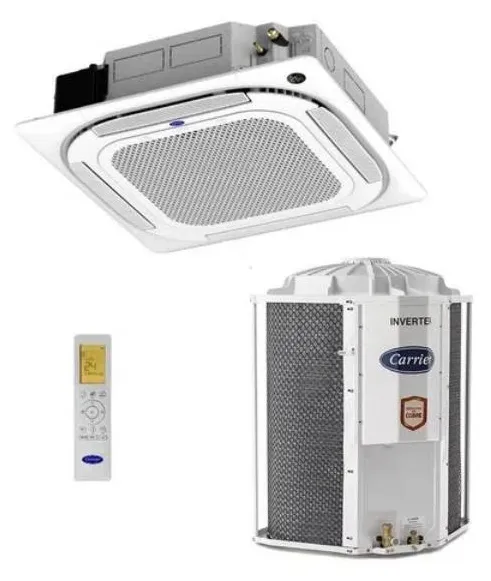 Ar-Condicionado Split Cassete Carrier Connect 4 Vias 30000 BTUs Inverter Controle Remoto Frio 40KVQC30C5 / ‎38CCVB30515MC