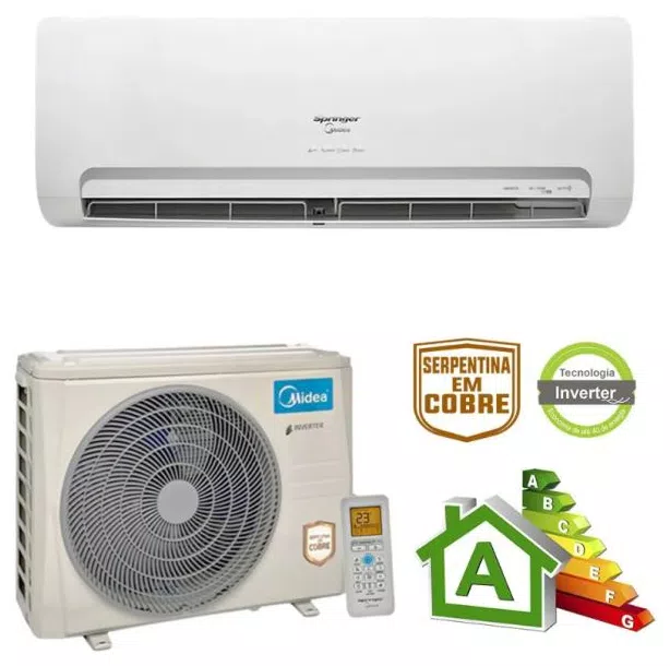 Ar-Condicionado Split Hi Wall Springer Midea Xtreme Save 24000 BTUs Frio Inverter 38AGVCB24M5