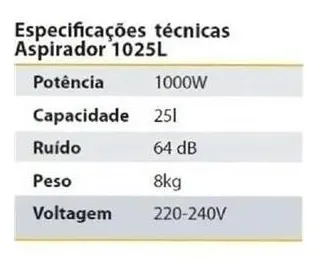 Aspirador De Pó Compacto 1025 L 230V - Mirka