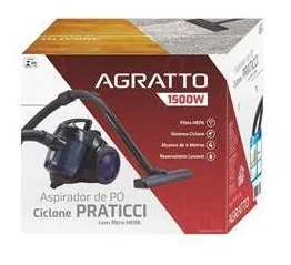 Aspirador de Pó Ciclone Praticci Roxo 1500W  Agratto