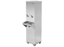 Bebedouro Industrial 25L Frisbel Inox Coluna 2 Torneiras Geladas B25