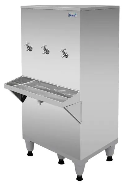 Bebedouro Industrial 100L Frisbel Inox 3 Torneiras Geladas B100