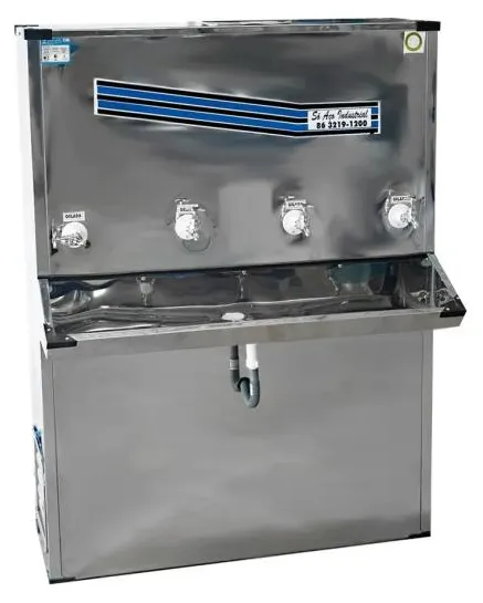 Bebedouro Industrial de Coluna Só Aço 180L/H Inox Bbi04ti - 