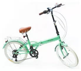 Bicicleta Echo Vintage Fenix Dobrável 6 Marchas Aro 20