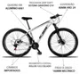 Bicicleta Mountain Bike KSW XLT 21 Marchas Aro 29 Suspensão Dianteira Freio a Disco Mecânico