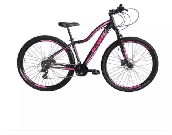 Bicicleta Mountain Bike KSW MTB Mwza 24 Marchas Aro 29 Suspensão Dianteira Freio a Disco Mecânico