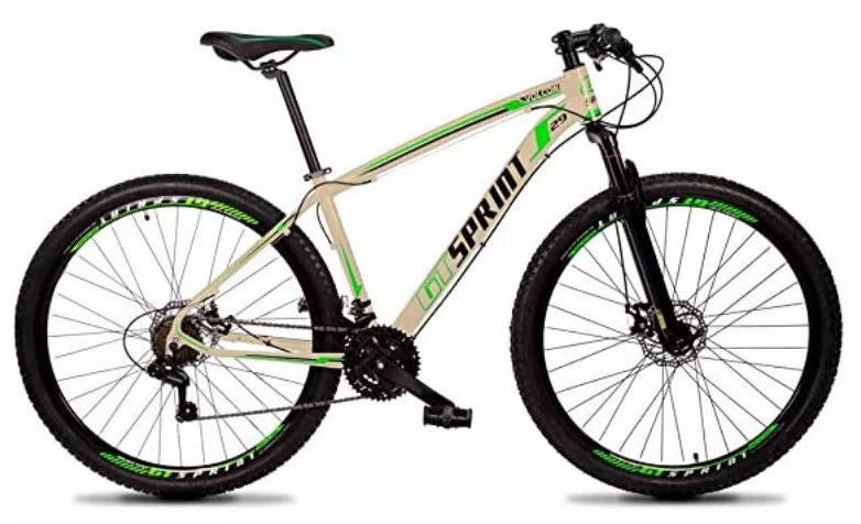 Bicicleta Mountain Bike GT SPRINT MTB Volcon 2021 21 Marchas Aro 29 Freio a Disco Mecânico