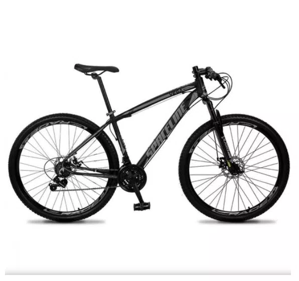 Bicicleta Mountain Bike Spaceline MTB Vega 21 Marchas Aro 29 Suspensão Dianteira Freio a Disco Mecânico