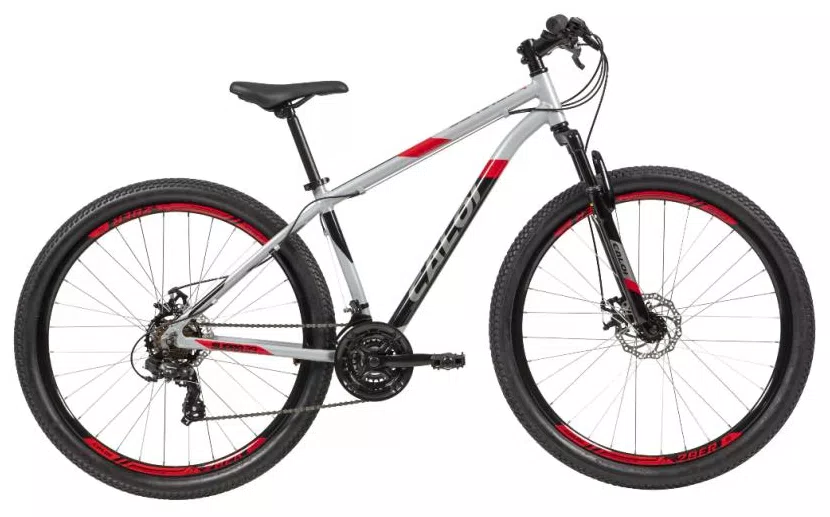 Bicicleta Mountain Bike Caloi Supra 2021 21 Marchas Aro 29 Suspensão Dianteira Freio a Disco Mecânico