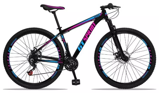 Bicicleta GT SPRINT MX1 21 Marchas Aro 29 Suspensão Dianteira Freio a Disco Mecânico