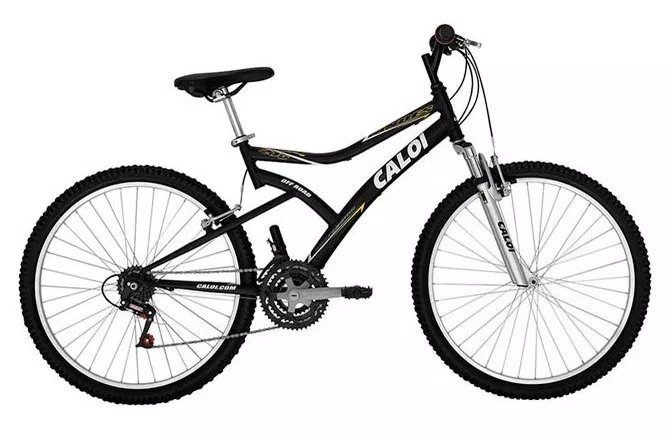 Bicicleta Mountain Bike Caloi Andes 21 Marchas Aro 26 Suspensão Dianteira Freio V-Brake