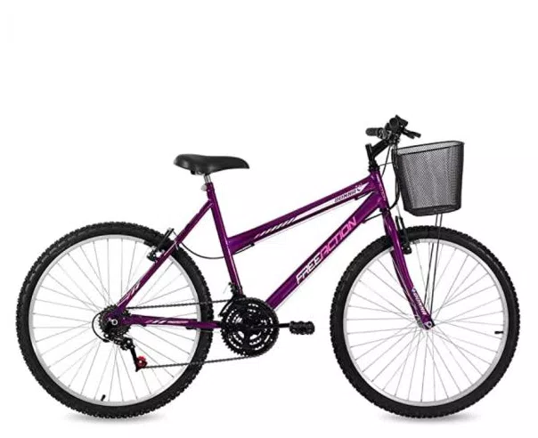 Bicicleta Free Action Donna viol 18 Marchas Aro 26 Freio V-Brake