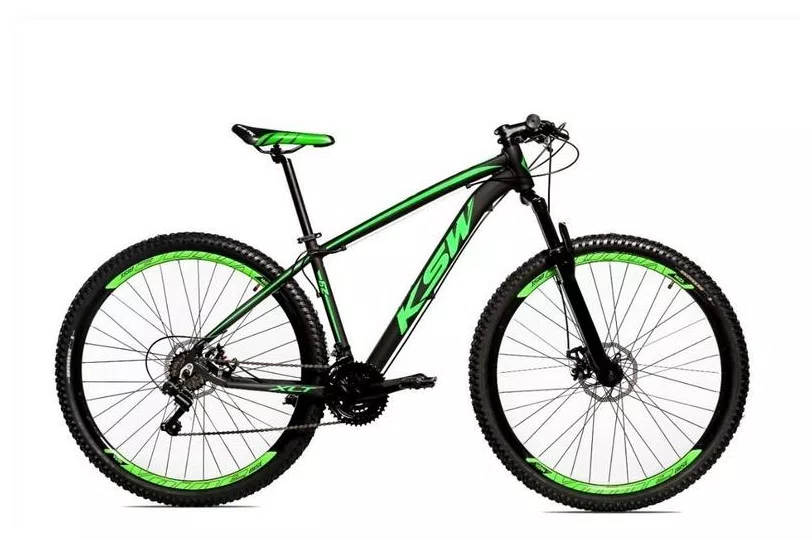 Bicicleta Mountain Bike KSW XLT 27 Marchas Aro 29 Suspensão Dianteira Freio a Disco Hidráulico