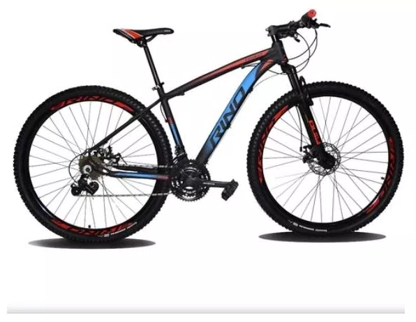 Bicicleta Mountain Bike Shimano MTB RINO EVEREST COLOR 24 Marchas Aro 29 Suspensão Dianteira Freio a Disco Mecânico