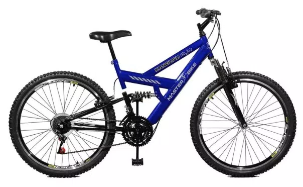 Bicicleta Master Bike Kanguru Style 21 Marchas Aro 26 Suspensão Full Suspension Freio V-Brake