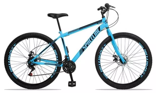 Bicicleta Mountain Bike Spaceline Moon 21 Marchas Aro 29 Freio a Disco Mecânico