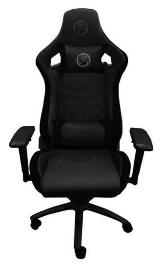 Cadeira Gamer Júpiter Em Couro Reclinável E Giratória Black & Black