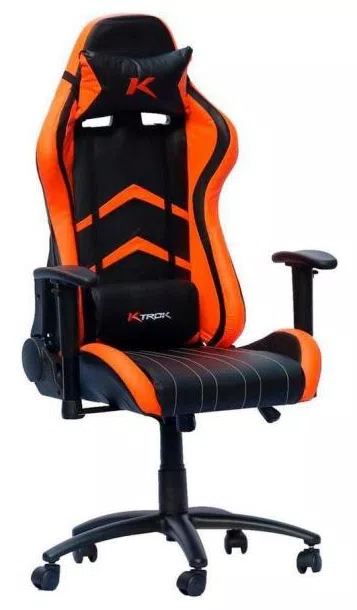 Cadeira Gamer Ktrok Ktrone Giratória Retrátil - Laranja