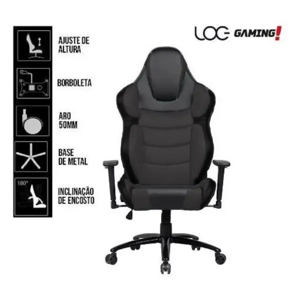 Cadeira Gamer Log Gaming Kw-g67 Giratória 