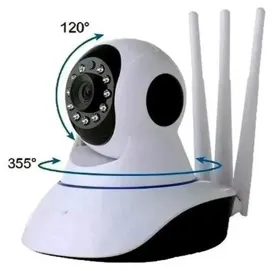 Câmera Rotativa WIFI IP De Segurança Com 3 Antenas
