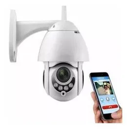 Câmera ip Rotativa Icsee Dome Gira 320º Prova D'água Externa Segurança WiFi Infra Visão Noturna