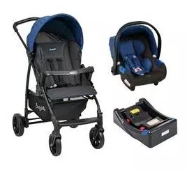 Carrinho De Bebê Ecco / + Bebê Conforto Touring X + Base - Burigotto