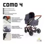 Carrinho de Bebê Travel System ABC Design Como 4 Asphalt Com Moisés e Bolsa (Linha Diamond)