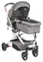 Carrinho de Bebe Moises Kiddo Eclipse com Bebe Conforto Melange Grafite