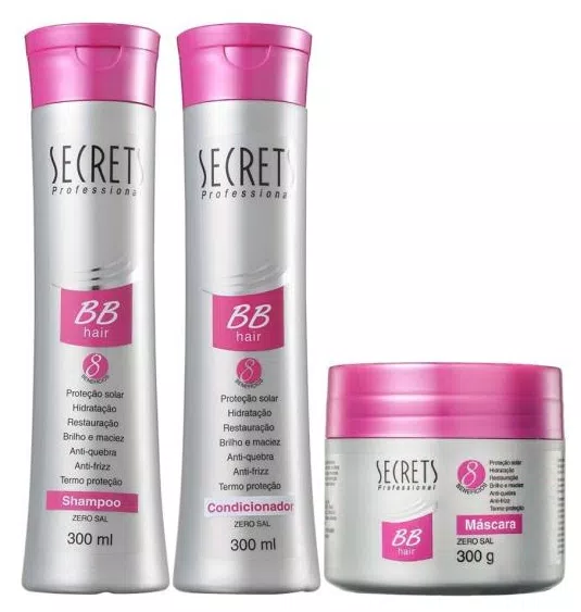 Kit Tratamento Secrets Bb Hair Home Care