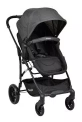 Carrinho Bebê Convert Dark Gray + Bebê ConfortoTouring Evolution X Black e Base Burigotto