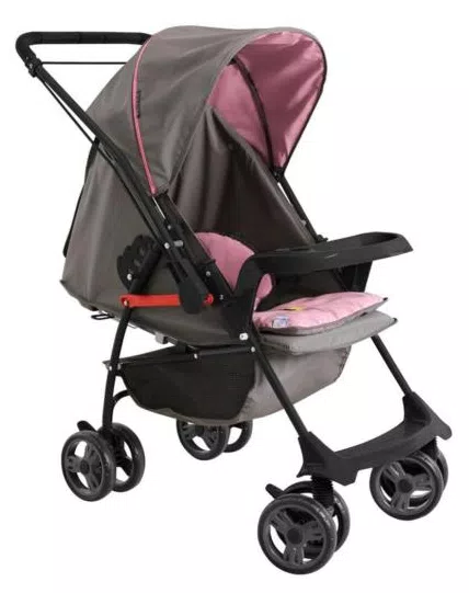 Carrinho De Bebe Para Passeio Milano Reversivel Galzerano Até 15Kg