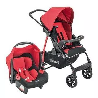 Carrinho De Bebê Travel System Burigotto Ecco + Touring Evolution Se Red